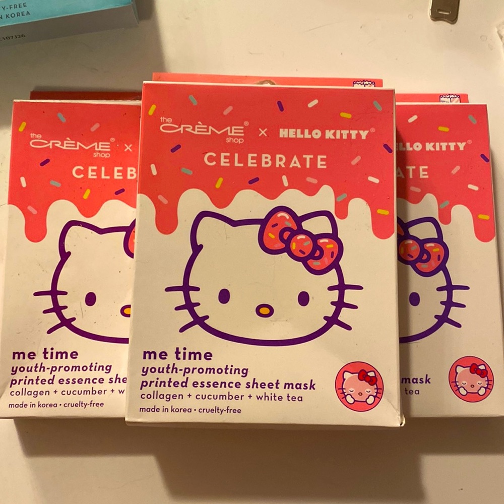 The Crème Shop Set of 3 Hello Kitty Sheet Masks
